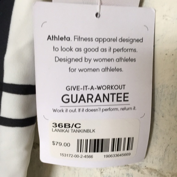 NWT Athleta Lanikai Tankini Top Black Swim 36B/C - Picture 9 of 10